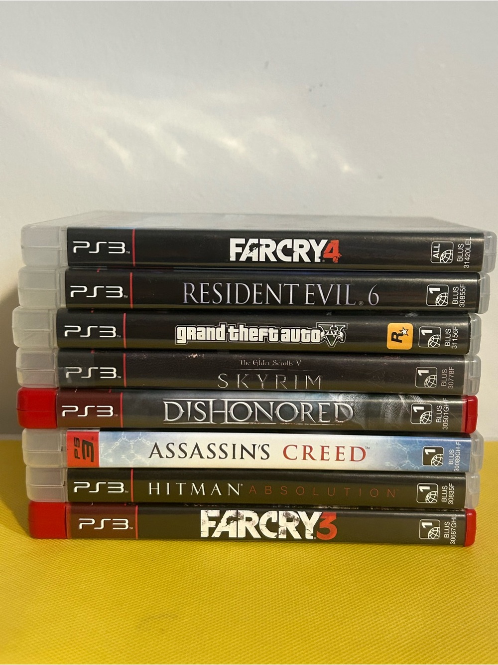 Lot of 8 PS3 Games Far Cry 4 Limited GTA V Skyrim Resident Evil 6 Far Cry 3